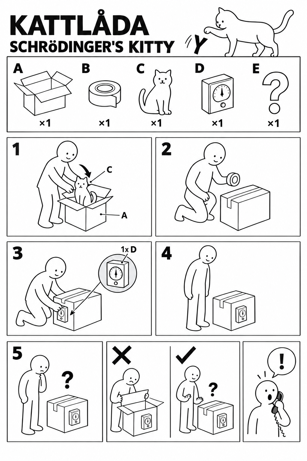 KATTLÅDA assembly instructions: Schrödinger's Kitty